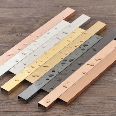 1mm Thick Stainless Steel Tile Trim Decorative Interior Trim Floor Wall Edge Trim Protection